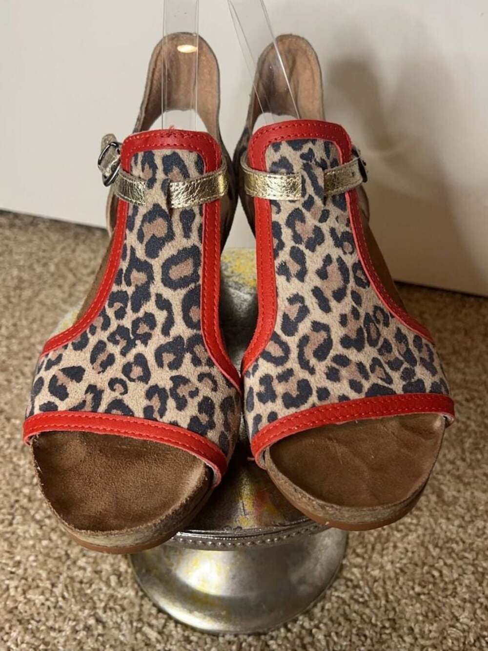 Naot Women's Leopard Print Wedge Sandals Size 37 - Picture 14 of 14